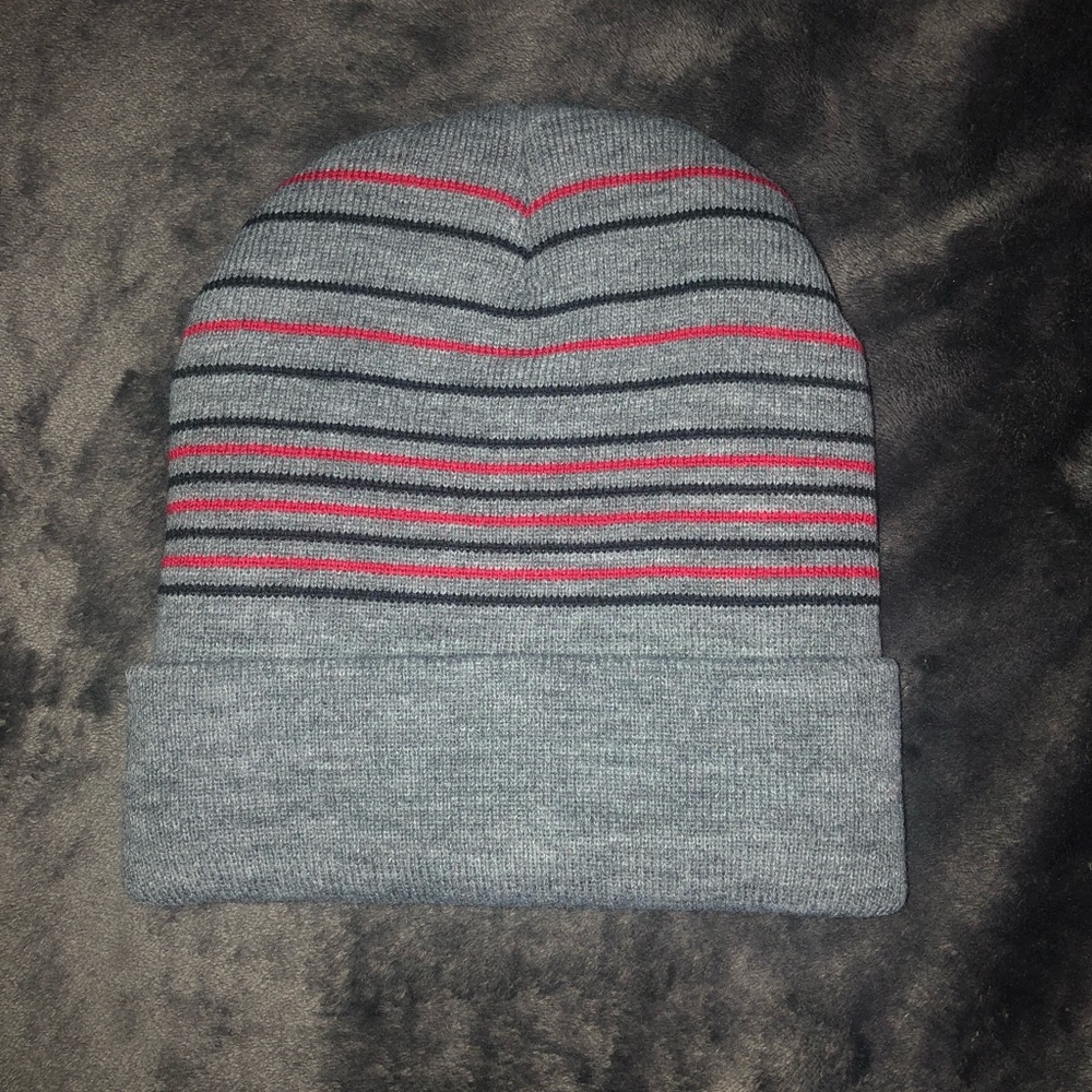 Gray Striped winter hat